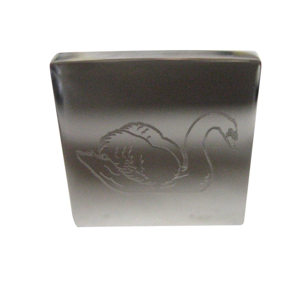Silver Toned Square Etched Swan Bird Adjustable Size Fashion Ring 30$